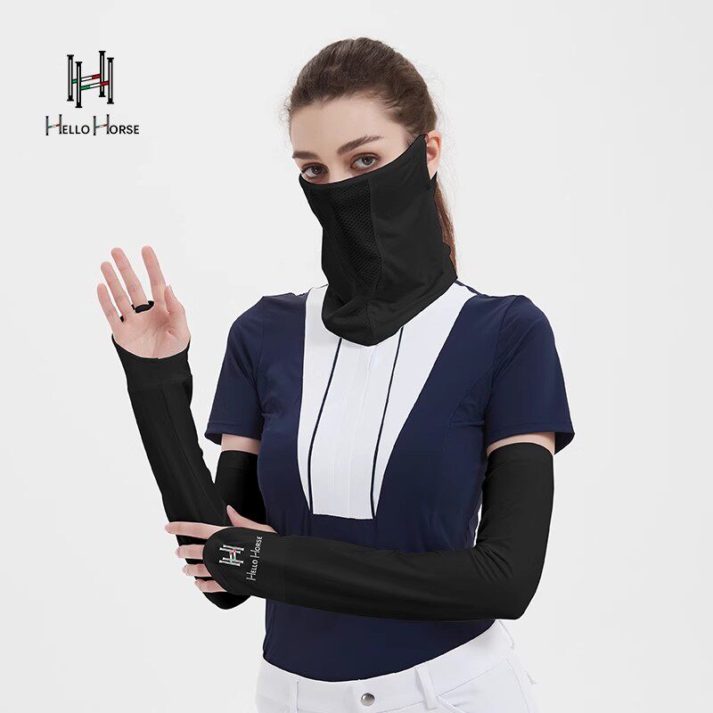 Весенне-летние ледяные рукава Hello Horse, рукава из ледяного шелка, дышащие и влагопоглощающие солнцезащитные маски для верховой езды, снаряжение для верховой езды