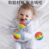 Rattle baby can chew old-fashioned sand hammer toy Chinese style baby hand drum newborn chasing red ball wave bell