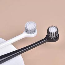 New Korean style black and white spiral hair round head medium hair couple toothbrush adult soft hair small head female students and men only