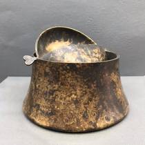 Antique copper miscellaneous pieces antique copper Dong old objects LEJ second-hand folk collections pure reproduction of the twelve zodiac signs ashtray cover