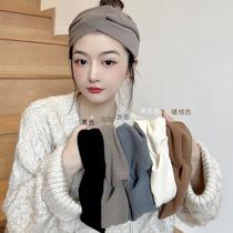 Sports retro facial mask traceless going out 2023 headband high-end headwear face wash hair band womens new year