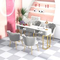 Nordic ins internet celebrity style manicure table and chair set light luxury Japanese style single and double manicure table table special price economical
