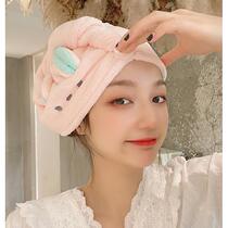 Japanese hair drying cap super absorbent shower cap for shampooing hair quick-drying towel baotou cute childrens long hair thickening and drying