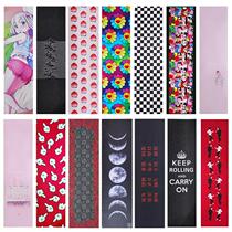 55 Skateboard Shop Professional skateboard sand double rocker sandpaper transparent sand checkerboard black and white grid all black holes