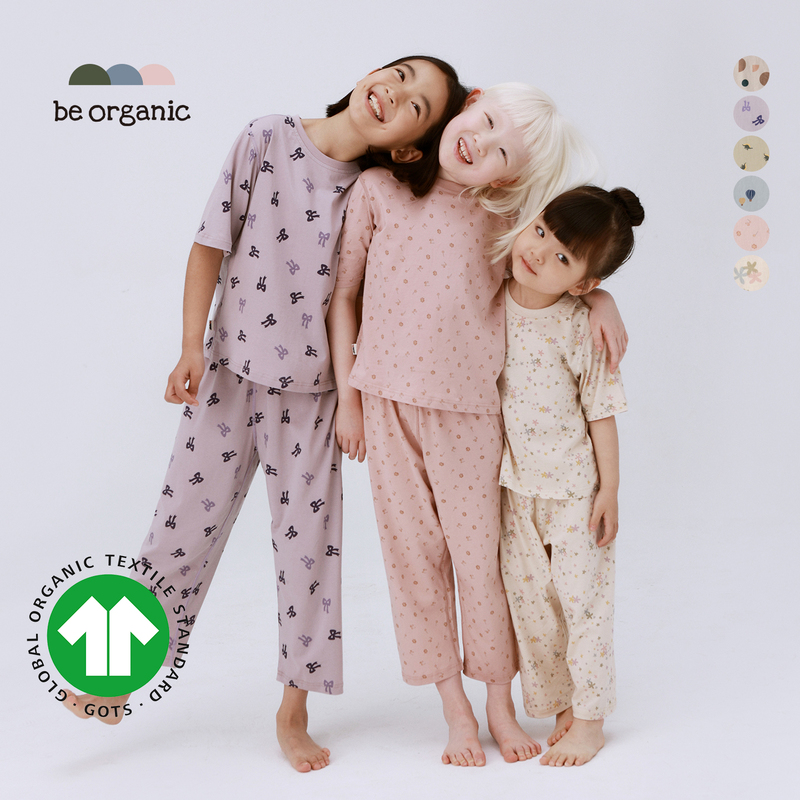 Be Organic【Tencel Blend Short-Sleeved Nine-Point Pants Pajamas】Organic Cotton Ultra-Thin Skin-Friendly Breathable Loungewear