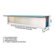 Water wall waterfall outlet courtyard water feature wall decoration landscaping water curtain wall stainless steel water tank