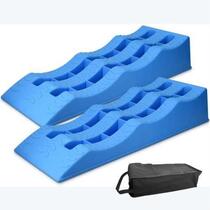 Wheel storage belt bag RV three-slope S-level plastic car RV parking device inclined step storage tire pad