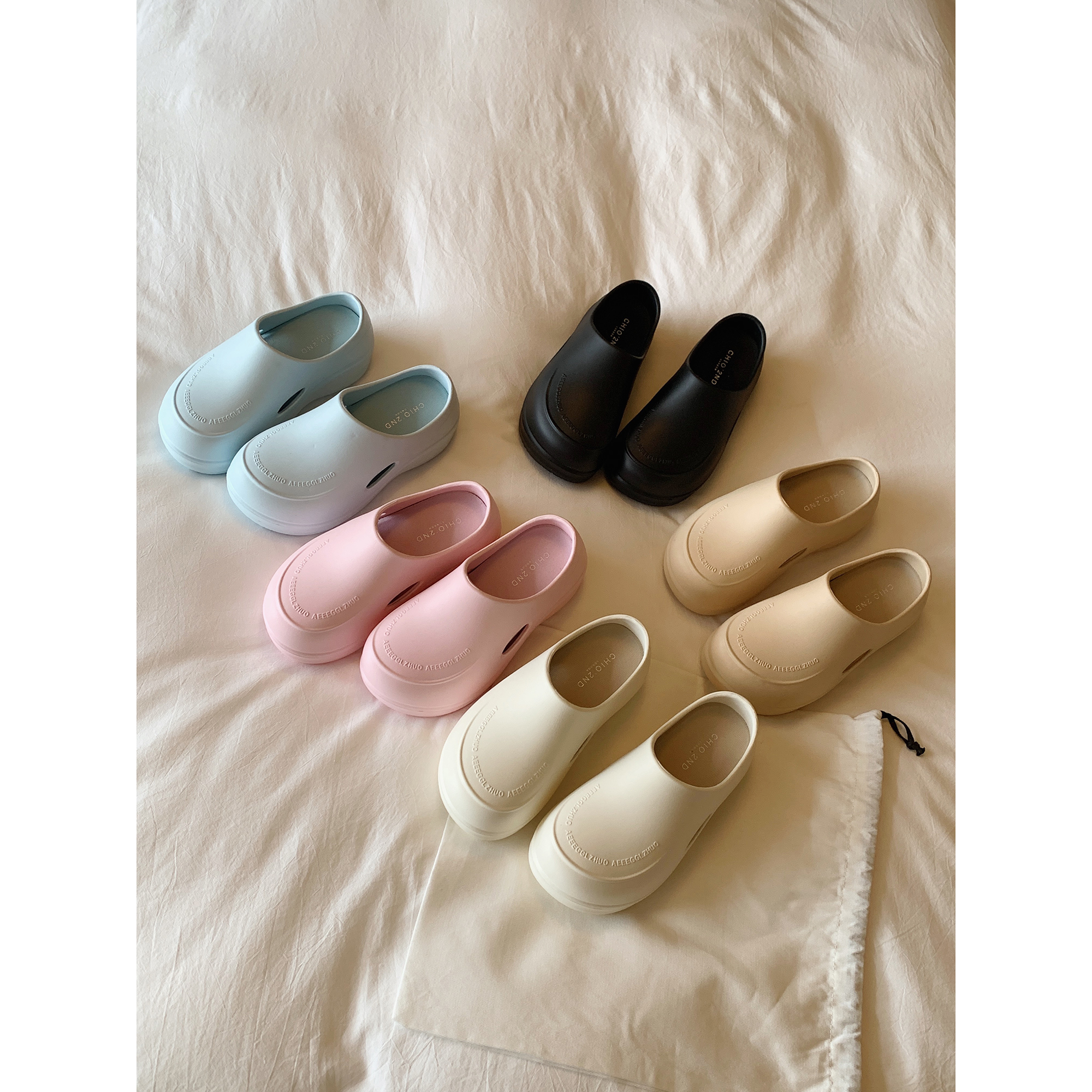 Chio2nd 南風雲サンダル 5CM 高さアップ ハーフスリッパ レディース アウトドアウェア インスタイル 厚底 包頭 怠け者靴