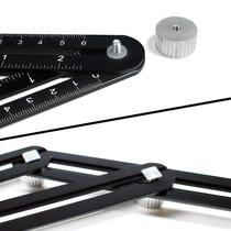 Multi-angle folding ruler Aluminum alloy multifunctional movable 4-fold ruler Stainless steel four-sided ruler Four-corner ruler 4-fold ruler