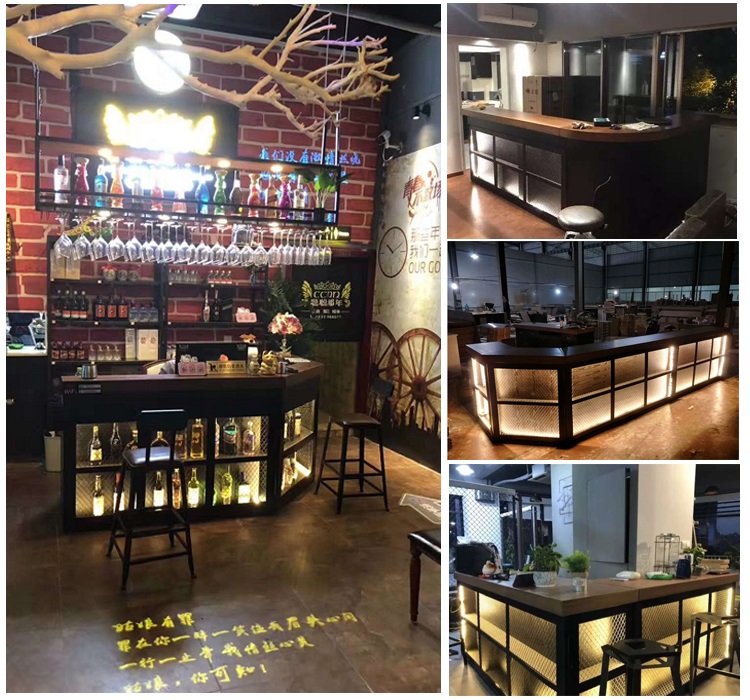 Nội thất thời trang Giảm giá 70% Nhân viên thu ngân Đài Loan Fu Rượu gió công nghiệp 5 Bar Corner Bar Trà sữa Nhà hàng Khách sạn Lễ tân - Nội thất siêu thị