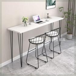 Bar table against the wall long table milk tea shop small apartment living room high table For Home window Minimalist table and chair set