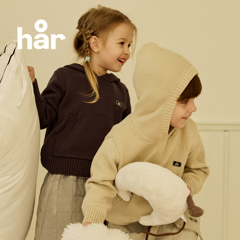 Har【Parent-Child Style】Long-Staple Cotton Children's Knitted Hoodie, Loose Casual Sweatshirt Har【Parent-Child Style】Long-Staple Cotton Children's Knitted Hoodie, Loose Casual Sweatshirt