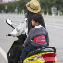 Electric motorcycle child safety belt motorcycle baby child baby seat simple riding anti-fall back strap