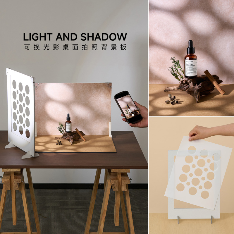 Interchangeable Light and Shadow Desktop Shooting Background Board A3 Soft Light Board Background Set High-End Ambiance Jewelry, Food, Drink, Skincare Product Still Life Product Tabletop Photography Props Scene Setup Interchangeable Light and Shadow Desktop Shooting Background Board A3 Soft Light Board Background Set High-End Ambiance Jewelry, Food, Drink, Skincare Product Still Life Product Tabletop Photography Props Scene Setup