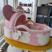 Handmade cloth woven baby newborn cradle bed diy woven crochet portable portable basket bed material package