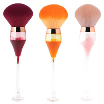 Yasnas new red wine glass powder brush blush brush tall manicure dust brush available in three colors