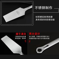 Stainless steel brick knife thickened tile knife double-sided trowel new wall-laying knife manganese steel masons multi-functional single-sided tile knife