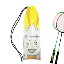 Lazy cartoon badminton racket storage bag high-looking fashionable portable racket bag drawstring pocket
