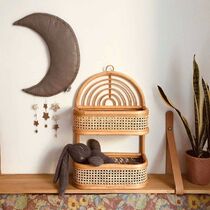 Nordic Rattan Wall Shelf Homestay Living Room Bedroom