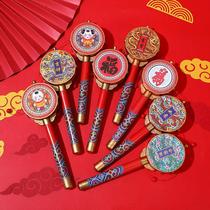 Rattle Chinese style baby hand-caught old-fashioned toy retro childrens hand drum shake drum childrens cute gift