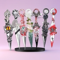 Kunai hand-made knife birthday gift art knife ninja style gorgeous jewelry cosplay prop knife