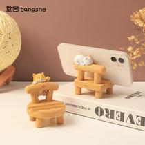 Creative mobile phone holder desktop decoration stool cute cat home decoration living room office girl small heart