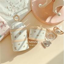 ins Korean style milk powder box portable take out baby rice powder packaging box storage sealed moisture-proof storage tank