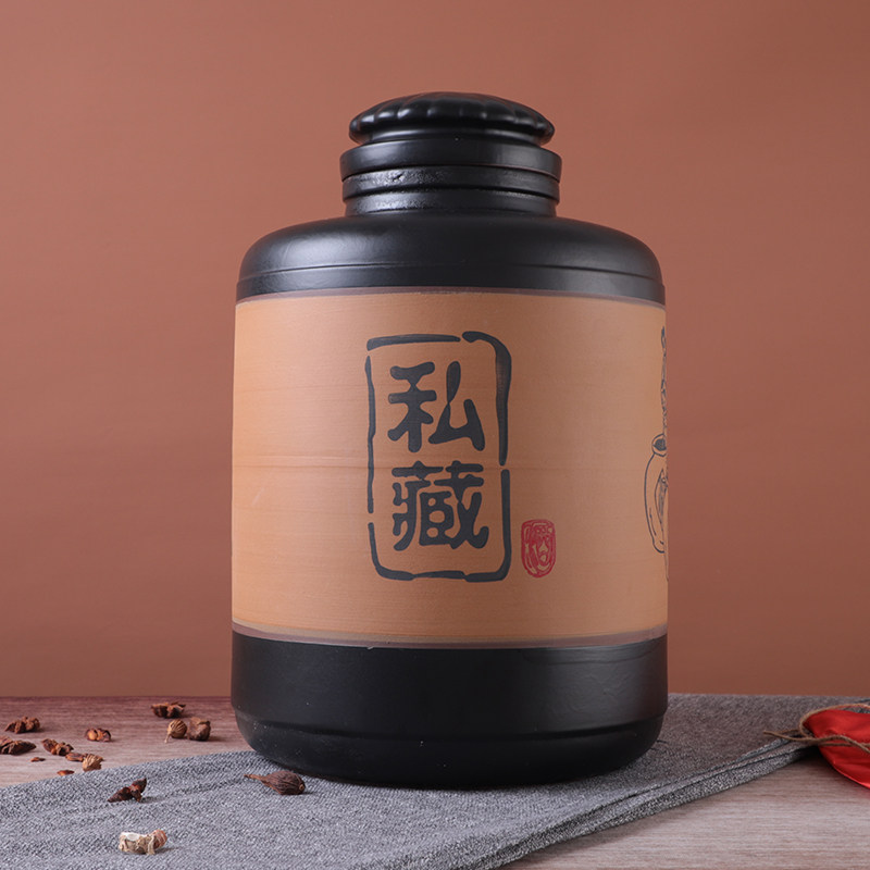 Wine jar household sealed ceramic bubble wine tank storage rice wine bubble white wine wine tank wine special earthen pottery wine bottle wine tank