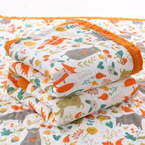 Baby bath towel six-layer pure cotton gauze spring and summer super soft water-absorbent newborn baby bath towel baby hug quilt child quilt blanket
