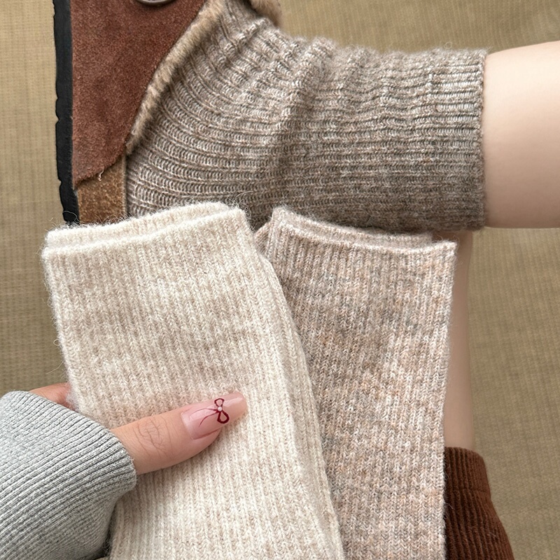 Celot Kever Wool Socks for Women, Thickened 2026 Autumn and Winter New Maternity Socks, Cashmere Slouch Socks, Mid-Calf Socks