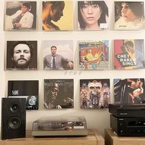 No punching vinyl record rack wall display acrylic CD rack LP storage rack high transparent storage bracket retro