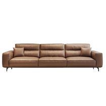 Leather office sofa combination simple and modern business reception negotiation and reception three-seat straight row first layer cowhide