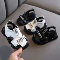 Summer Baotou baby sandals soft sole non-slip boys 0 to 1 year old baby sandals children 2 boys toddler shoes breathable 3