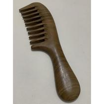 Whole wood natural green sandalwood comb sandalwood wide tooth curly comb large tooth massage anti-static can be engraved