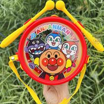 Japanese Anpanman toy drum childrens hand drum beat drum small drum baby baby Orff percussion instrument