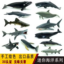 Mini marine life model simulated animal toy shark dolphin meaty micro-landscape cake decoration