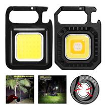 USB Rechargeable Keychain Light Mini Bright Flashlight COB