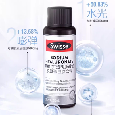 【热巴推荐】Swisse斯维诗胶原水光瓶胶原蛋白肽口服液态饮玻尿酸