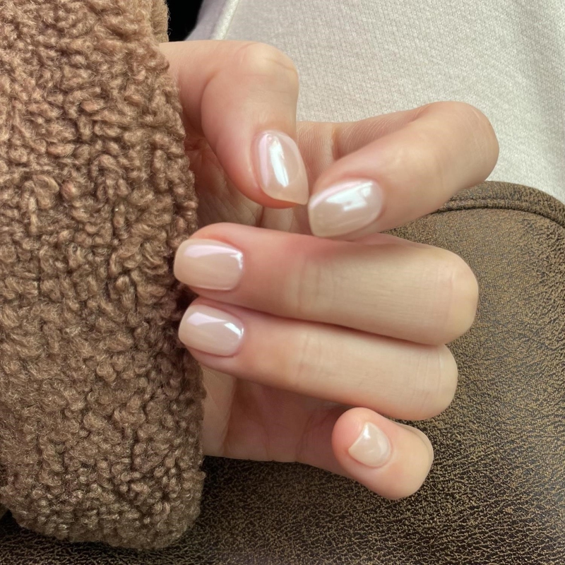 Hailey's Same Style Solid Color Press-On Nails 2026 New Year Edition White Moonlight Manicure Detachable High-Gloss Pearl White Handmade Hailey's Same Style Solid Color Press-On Nails 2026 New Year Edition White Moonlight Manicure Detachable High-Gloss Pearl White Handmade