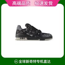 2024 new style mens black denim stitching stitched monogram sneaker bag