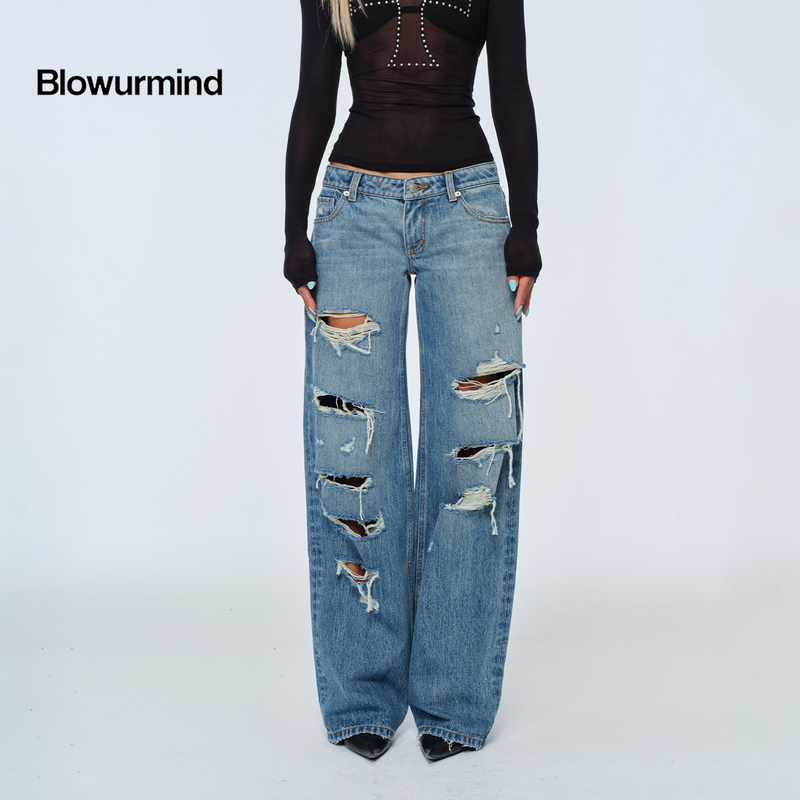 Bum【New on 2026.10.20 20:00】Ripped Denim Short Low-Rise Jeans
