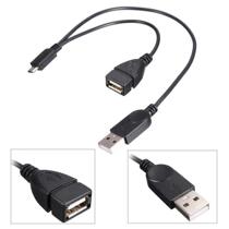 OTG Host Power Splitter Y Micro USB Male to USB Male Female