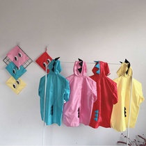 Little Dinosaurs upgraded version of the raincoat childrens male and female baby kindergarten waterproof brimmed poncho reflective fashion raincoat