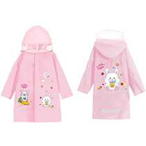 pvc thickened cartoon male and female kindergarten baby student poncho one-piece school bag medium and large childrens raincoat