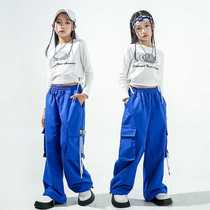 Jazz dance costumes for girls jazz navel-baring dance catwalk costumes childrens hiphop street dance practice suits autumn
