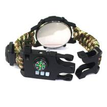 Outdoor survival multifunctional watch paracord sports watch survival whistle flashlight laser outdoor mountaineering watch