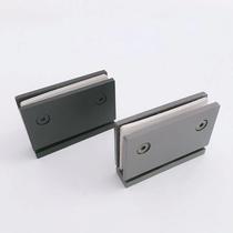 Glass door heaven and earth clamp 360 degree rotating axis 304 stainless steel black titanium rose gold bathroom door clamp display cabinet