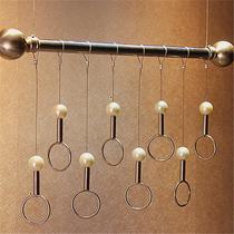 Clothing store crystal hanging stainless steel ring hanger wall hanging rod display rack ceiling hanging clothes hanger