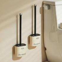 German toilet brush bathroom punch-free wall-mounted household silicone no-dead-angle toilet all-in-one ball cleaning set