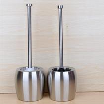 Thickened stainless steel toilet brush set household European toilet toilet rack toilet extended handle cleaning toilet brush